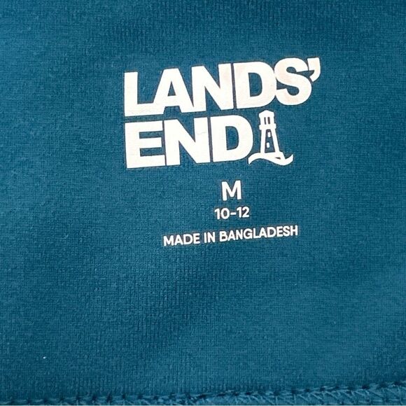 Lands' End Repreve Active Outdoor Pant Teal Tye Dye Floral Womens Medium 10-12 - Picture 7 of 10